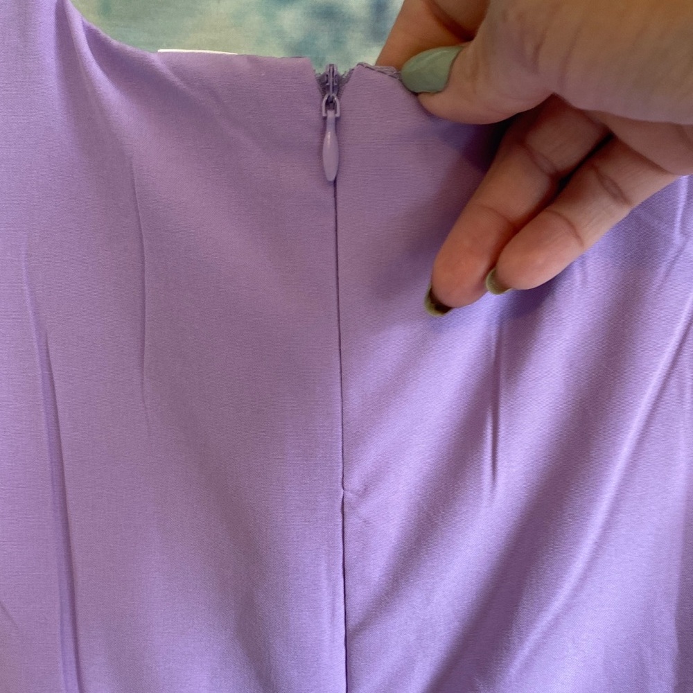 Charming Lavender Kids Dress with Cat Embroidery - Picture 7 of 9